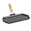 Campfire Frypan Rectangle With Folding Handle- 35CM