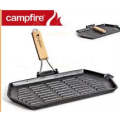 Campfire Frypan Rectangle With Folding Handle- 35CM