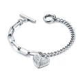 Love Angel Heart Bracelet - Silver
