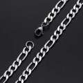 8mm Stainless Steel Flat Figaro Chain