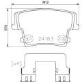 Brembo Brake Pads Rear Chrysler 300C ( Set Lh&Rh) (P23175)