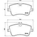 Brembo Brake Pads Front Mercedes C Class ( Set Lh&Rh) (P50045)