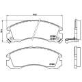 Brembo Brake Pads Front Mitsubishi Coltmi ( Set Lh&Rh) (P54017)