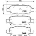 Brembo Brake Pads Rear Nissan X-Trail ( Set Lh&Rh) (P56046)