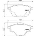 Brembo Brake Pads Rear Citroen C4 Picasso/3008/3 ( Set Lh&Rh) (P61124)