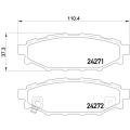 Brembo Brake Pads Rear Sub Outback 2/Leg ( Set Lh&Rh) (P78020)