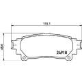Brembo Brake Pads Rear Lexus Rx /Toyota ( Set Lh&Rh) (P83152)