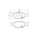 Brembo Brake Pads Front Fiat Punto 176/18 ( Set Lh&Rh) (P23125)