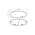 Brembo Brake Pads Front Hyundai Santa Fe ( Set Lh&Rh) (P30036)
