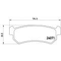 Brembo Brake Pads Rear Chev Optra ( Set Lh&Rh) (P10001)