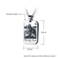 Engraved Stainless Steal Photo Necklace + free chain