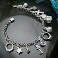925 Sterling Silver Filled Mixed Charm Bracelet