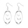 925 Sterling Silver filled Ladies 3 tier design dangle earrings