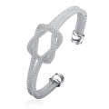 925 silver filled eternity knot style cuff bangle