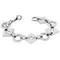 Stainless Steel  Geometric Square  Link Chain Bracelet