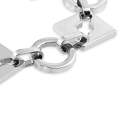 Stainless Steel  Geometric Square  Link Chain Bracelet