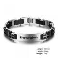 Men's Engraved Personalized Stainless Steel Bracelet