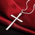 Plain design Sterling Silver Filled cross with Chain included