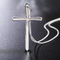 Plain design Sterling Silver Filled cross with Chain included
