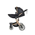 Luxury Baby Stroller 3-in-1 Eggshell - black