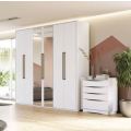 Rogelio 6 Door With 4 Drawers And Mirror Wardrobe