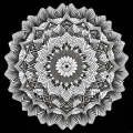 Geometric Mandala Black Colouring Poster - Intricate Mandala Art | iColor