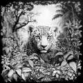 Jungle Leopard Colouring Poster - Majestic Animal Art | iColor
