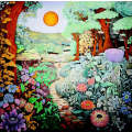 Flower Sunshine Colouring Poster - Picturesque Scenery Art | iColor