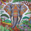 Tribal Elephant Colouring Poster - Majestic Animal Art | iColor