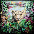 Jungle Leopard Colouring Poster - Majestic Animal Art | iColor
