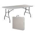 1.8 Meter Portable Folding Trestle Table - White - 3 Pack