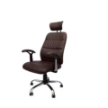 Brown Reclining Office PU Leather Chair with Head and Arm rests