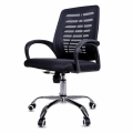 Black Ergonomic Mesh Office Chair with 360 Swivel and Armrests