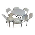 Sastro - 6 Folding Padded Chair Outdoor Dining Table Combo-Tp2