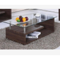Coffee Tables - Tempered Glass Top - Brown Base