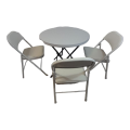 Sastro - 3 Folding padded Chair Outdoor Dining table combo-tp2