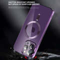 iPhone 13 Pro Max Clear Electroplated Cover With Camera Lens Protector - Deep Purple
