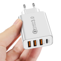 Universal Fast Charger 3 usb + TYPE-C White