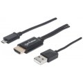 Manhattan MHL HDTV Cable - Micro-USB 5-pin to HDMI