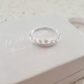 B88-C29231 - 925 Sterling Silver Crown Tiara Ring - Size 8