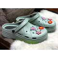 LADIES CLASSIC FASHION CLOGS SLIDE WITH STICKER ACCESSORIES  Various Colours Available