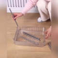 Transparent Rolling Utility Cart With Handle, Multifunctional Plastic Trolley, Bathroom Multi-lay...