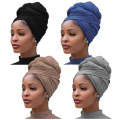 African Turban Head Wraps Jersey Stretch Hair Scarf Long Shawls Solid Color Soft Lightweight Head...