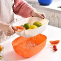 Multifunctional Double Layer Plastic Drain Bowl ,Fruit Washing Bowl ,Rice Strainer .