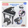 WinFun Symphonic Grand Piano Set Kids Toy, 37 Keys, 8 Instrument Choices, Background Music Choice...