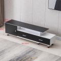 Modern TV Stand/Coffee Table  Black + White