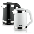 2.0 Liter Stainless Steel Bodied Electric Kettle with Silver Trim - Black
