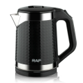 2.0 Liter Stainless Steel Bodied Electric Kettle with Silver Trim - Black