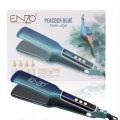 ENZO LCD Digital Gorgeous Peacock Blue Hair Straightener For Salon
