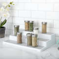 Smart Design 3-Tier Plastic Spice Rack - Non-Slip Lining and Feet - BPA Free - Cupboard, Jars, Ca...